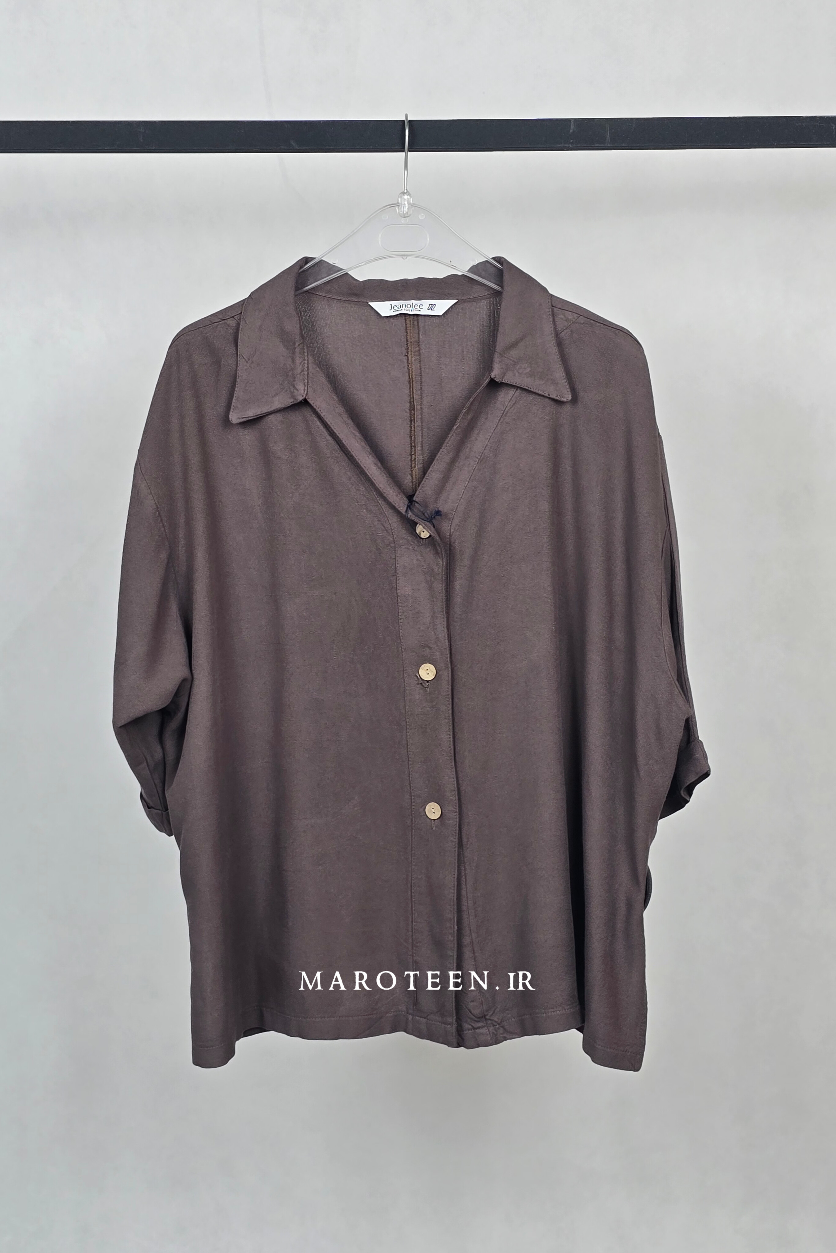 شومیز لینن آستین سه ربع