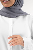 شومیز کتان سلین پایین هلال سفید کد : 2010939