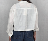 شومیز کراپ آستین بلند bershka کد: 0360